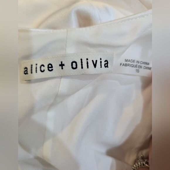 Alice + Olivia Svetlana Cami Dress in Off White NWOT size 10 - Picture 6 of 6